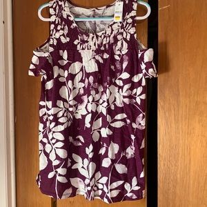 Lane Bryant cold shoulder swing tee. NWT